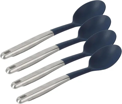Vista 9 de Calphalon Cuchara de cocina Prime, cuchara de cocina con cabeza de silicona y mango de acero inoxidable, resistente al calor, cuchara antiadherente