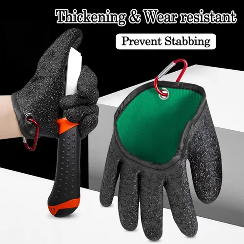 Vista 2 de Zoranala 2 guantes de pesca para hombre con liberación magnética, guantes de pesca antideslizantes profesionales, guantes de pesca a prueba