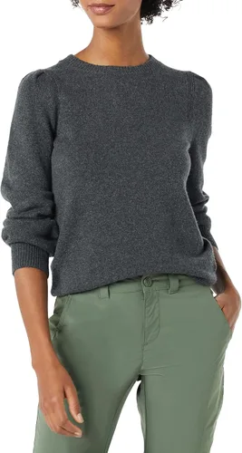 Vista 4 de Tienda Essentials - Suéter de cuello redondo con hombros plisados suave al tacto para mujer