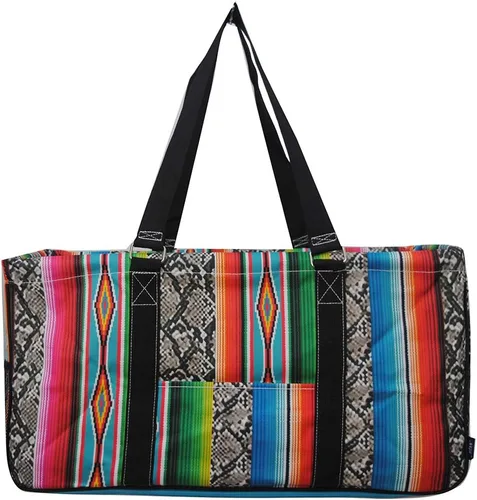 Vista 280 de NGIL Bolsa de comestibles reutilizable extra grande plegable de gran tamaño para comestibles, almacenamiento, picnic, playa, Estampado