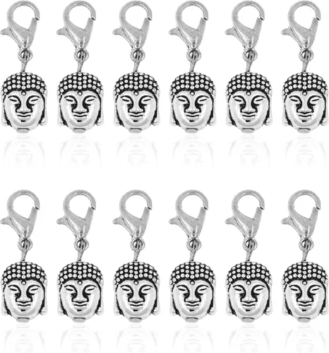 Vista 12 de Mandala Crafts Dijes de clip con cierre de langosta para pulsera, collar, joyería de bricolaje; 12 piezas surtidas