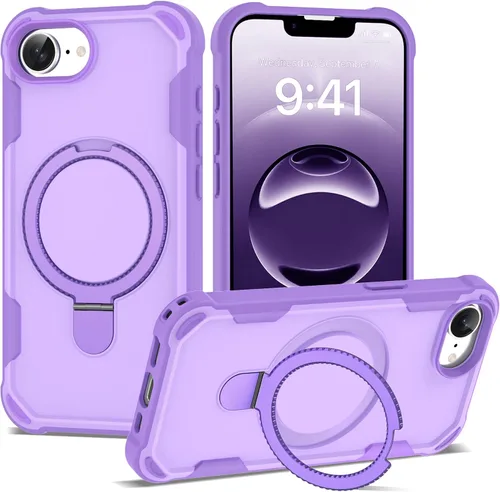 Vista 61 de Funda compatible con iPhone 12 y 12 Pro de 6.1 pulgadas con soporte de anillo magnético [protección militar contra caídas] [compatible con MagSafe]
