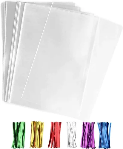Vista 24 de 50 piezas de bolsas de celofán transparentes de 10" x 13" con cierre autoadhesivo, bolsas de polietileno resellables de 2,8 mils, bolsas OPP