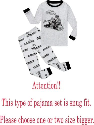 Vista 2 de Family Feeling Conjunto de pijamas para niños pequeños, 100% algodón, pijamas para niños pequeños