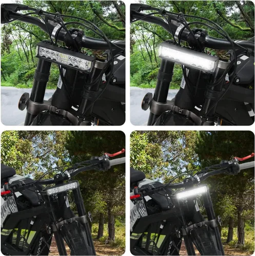 Vista 3 de Kit de faros delanteros, barra de luz Plug N Play para Sur ron Segway con soporte de montaje e interruptor para faros delanteros 6000-6500K