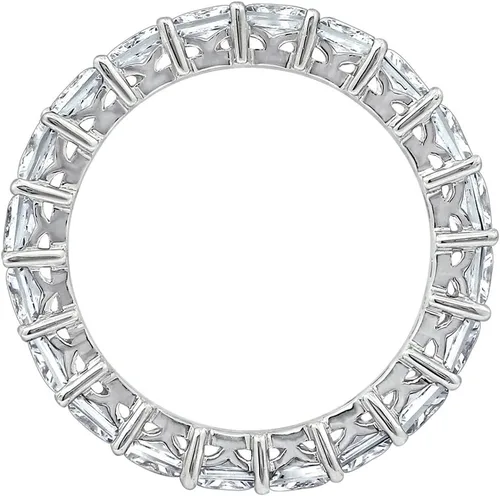 Vista 5 de Amazon Essentials Anillo de plata de ley con corte princesa hecho con circonita cúbica Infinite Elements (anteriormente colección Amazon)