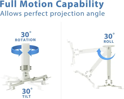 Vista 7 de Mount-It! Soporte para proyector de techo, ajustable de 14.5-21.5 pulgadas, 30 libras