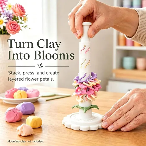 Vista 3 de Fabricante modular de la floración de la arcilla, DIY ramo de flores de Blanco