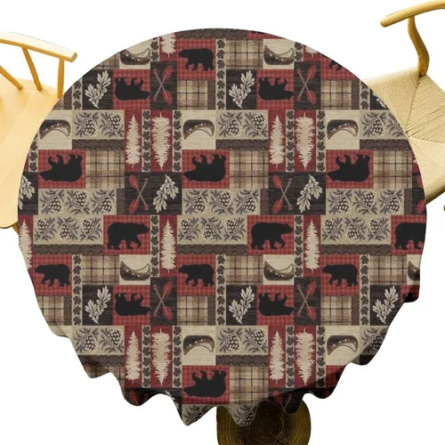 Vista 68 de Mantel azteca suroeste, diseño étnico tribal geométrico, estilo vintage, bohemio, elegante, lavable, para comedor, cocina, granja, fiesta