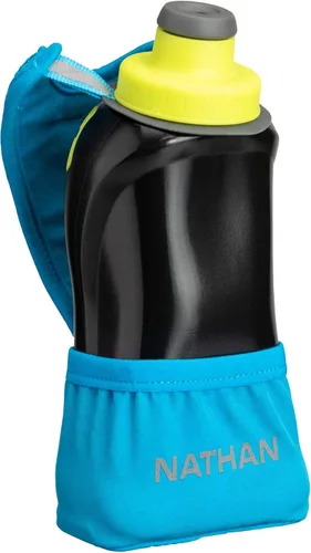 Vista 11 de Nathan Running Handheld Water Bottle Adjustable No-Grip Quick Squeeze Lite Hand Strap. Reflective Hydration