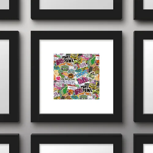 Vista 2 de Trends International Gallery Pops Nickelodeon Teenage Mutant Ninja Turtles: Mutant Mayhem - Arte de pared con patrón de calcomanías, versión