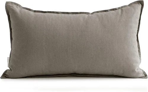 Vista 28 de Jeanerlor - Funda de cojín sólida de lino y algodón para decoración, de 18x18 pulgadas, funda de almohada especial para sofá, cama, silla