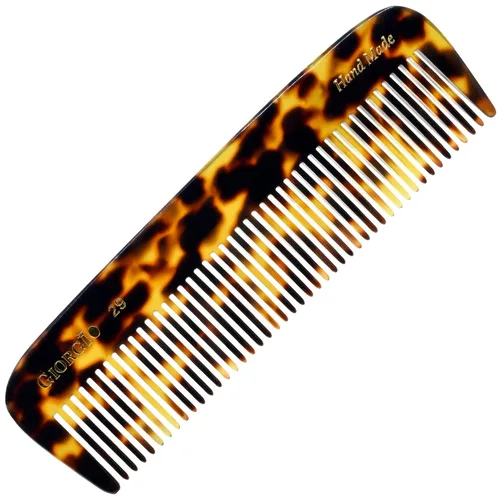 Vista 12 de Giorgio G29 - Peine de bolsillo de dientes finos Grahpite negro para hombres, peine alisador para el cuidado diario del cabello, bigote y barba
