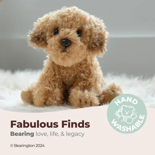 Vista 3 de Bearington Perro Animal de Peluche - Cachorro Animales de Peluche Realistas - Juguetes de Perro de Peluche para Niños Goldendoodle Labradoodle
