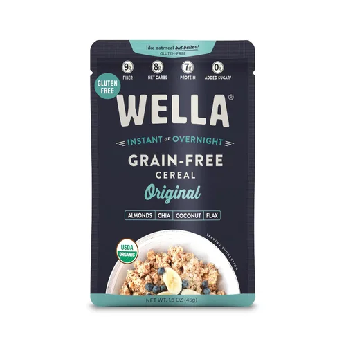 Vista 11 de Wella Cereal de Avena Alternativa, Cereal Caliente para el Desayuno Sin Gluten, Sin Granos Paleo Orgánico Vegano Alto en Proteínas Superalimento a