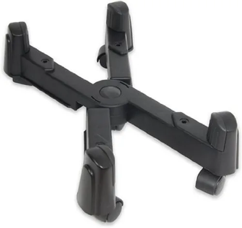 Vista 16 de Soporte para computadora Syba, de acero, para gabinete ATX, con ancho ajustable y 4 ruedas Caster, Plástico negro con azul