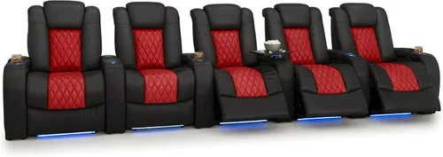 Vista 118 de Seatcraft Asiento de cine en casa Diamante Marrón Reclinable Individual