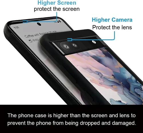 Vista 760 de Compatible con Google Pixel 4A 5G Mobile Case Creative Acrylic Panel trasero Silicona Protección Grip especialmente diseñado para Google Pixel 4A 5G