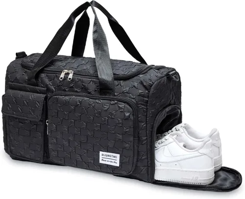 Vista 280 de Pequeña bolsa de gimnasio para mujer, bolsa de viaje con compartimento para zapatos