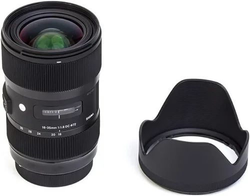 Vista 8 de Lente Sigma F1.8 Art DC HSM de 18 a 35 mm para Canon, negro (210101)