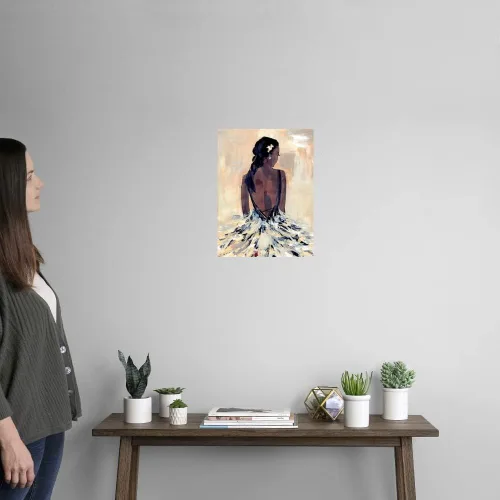 Vista 2 de Vinilo decorativo para pared con texto en inglés «To The Gala I», obra de arte