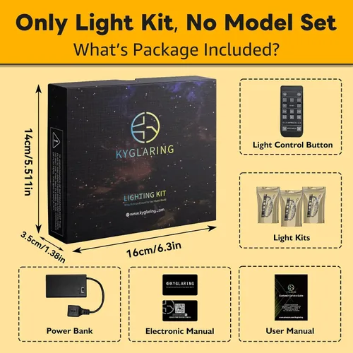 Vista 2 de Kyglaring LED Light Kit Compatible with Lego Project Hail Mary 11389 Building Blocks Building Set - Upgraded Remote Control & Multi-Mode Dimming
