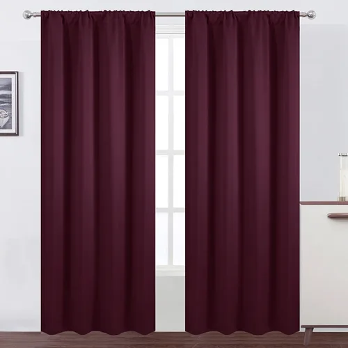 Vista 53 de LEMOMO Cortinas opacas de 42 x 54 pulgadas, juego de 2 paneles de cortinas con aislamiento térmico para oscurecer la habitación