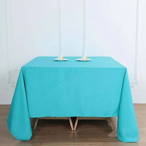 Vista 16 de Efavormart - Mantel cuadrado de lino de poliéster sin costuras, 54 x 54 pulgadas, color beige, para banquetes de boda, fiesta, restaurante