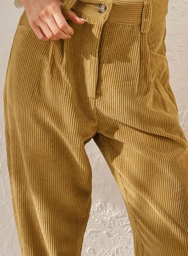 Vista 3 de Acelitt Womens High Waisted Straight Leg Corduroy Pants with Pockets, XS-2XL