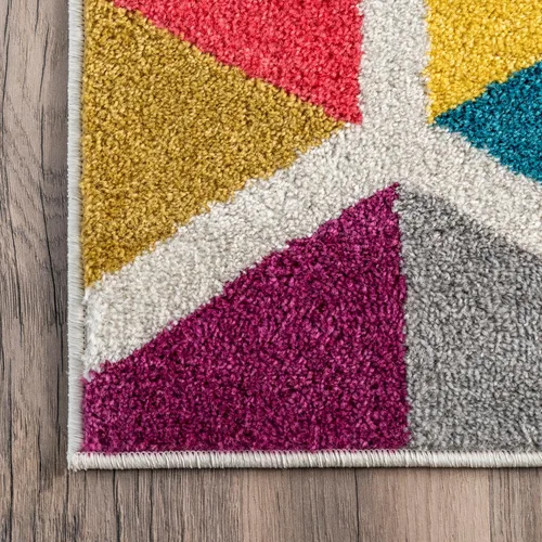 Vista 9 de nuLOOM Maris - Alfombra geométrica multicolor de telar mecánico, 4 x 6 pies