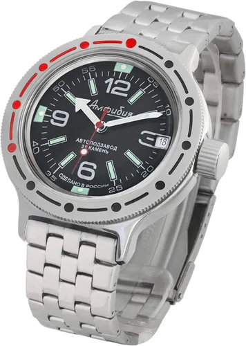 Vista 2 de VOSTOK Amphibian 420 - Reloj de pulsera militar ruso de cuerda automática 420640, Casual