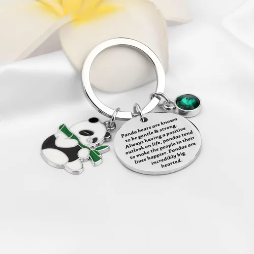 Vista 7 de Lindo llavero de panda animal oso panda amante joyería regalo oso panda oso oso panda son conocidos por ser suaves y fuertes