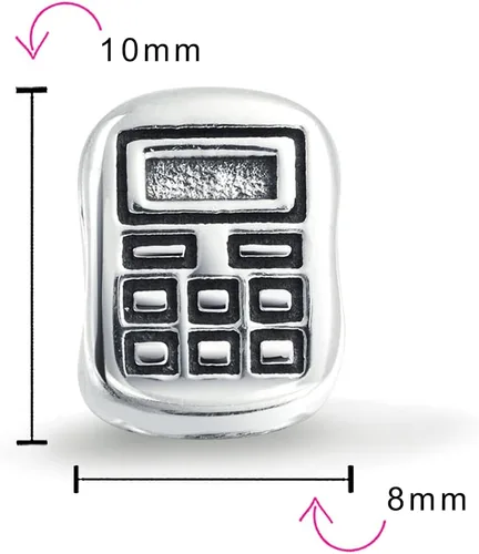 Vista 3 de Bling Jewelry Personalizar contador contable estudiante matemáticas Wiz Calculadora colgante colgante de cuentas para mujeres adolescentes oxidada