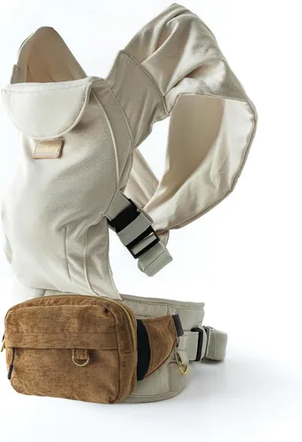 Vista 2 de Tushbaby Portaboletas de perlas en crema con mini bolso cruzado Sable
