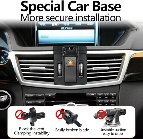 Vista 2 de Soporte para teléfono de coche para Mercedes Benz Clase E 2010 2011 2012 2013 E300 E350 E550 E63 AMG W212 Auto Accesorios Decoración