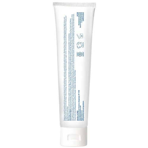 Vista 7 de Pasta dental Desert Essence con menta de árbol de té, blanqueadora de 6.25 onzas Fórmula de menta fresca con bicarbonato de sodio, fibra de tallo