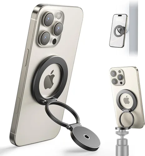 Vista 11 de SUPERONE Soporte de anillo magnético de doble cara, ideal para regalo, soporte de teléfono de gimnasio con bonito patrón para iPhone BK-FLOWER