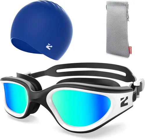 Vista 17 de ZIONOR Gafas de natación para adultos, G1 Air con protección UV antivaho y a prueba de fugas, ajuste cómodo para adultos, hombres y mujeres, incluye