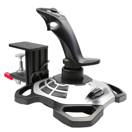 Vista 3 de WELLMETE The Desk Mount for Flight Sim Joystick - Compatible with Logitech G Extreme 3D PRO Joystick for Windows, Adjustable Durable Metal Holder