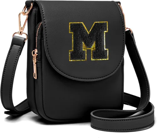 Vista 119 de Viverte Bolso Cruzado para Niñas Adolescentes Pequeñas, Bolso Inicial para Celular, Pequeña Cartera para Niños Pequeños, Bolso de Cuero con Tres