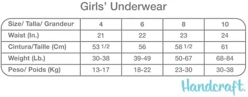 Vista 5 de Disney Girls Wish - Ropa interior 100% algodón peinado, 7 unidades, tallas 4, 6, 8