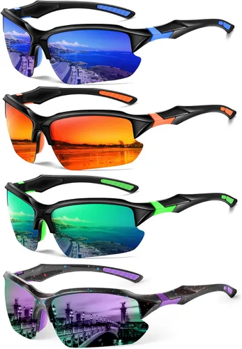 Vista 11 de Sports Polarized Sunglasses for Men Cycling Running Fishing UV Protection Sun Glasses Lightweight Half Frame Goggles