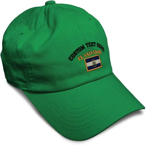 Vista 15 de Speedy Pros Sombrero de béisbol suave bordado papá sombrero El Salvador bandera bordado hombres y señoras gorra de béisbol algodón