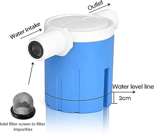 Vista 2 de Válvula automática de control de nivel de agua, tipo interior, válvula de flotador para tanque de agua, energía solar, maceta automática, acuario, 2