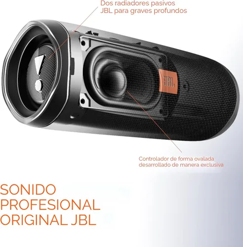 Vista 3 de JBL - Altavoz Bluetooth FLIP 5 a prueba de agua, portátil, pequeño, negro