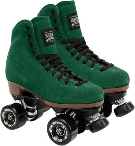 Vista 10 de Sure-Grip Boardwalk - Patines de ruedas unisex para exteriores con botas de cuero retro y ruedas 82A