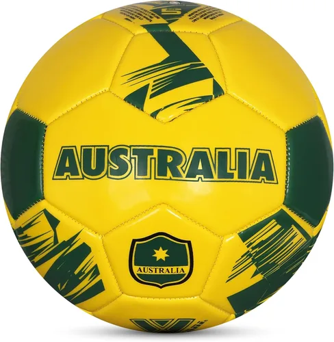 Vista 7 de Vizari Balón de Fútbol del Equipo Nacional - Balón de Fútbol de Cuero Sintético Duradero para Adultos, Niños y Jóvenes Cosido a Máquina con Diseño