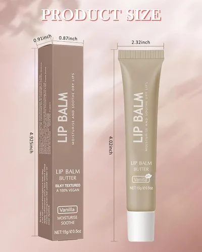 Vista 7 de Bálsamo labial mantequilla vainilla, aceite hidratante de brillo de labios transparente, hidratante para el cuidado de los labios 01#