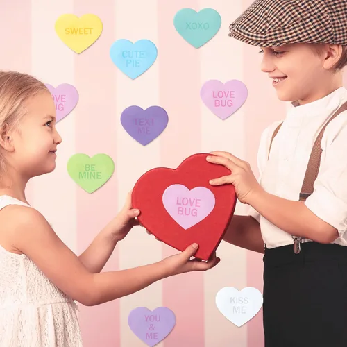 Vista 4 de TICIAGA 30 unidades de notas adhesivas de corazón de amor, conversación romántica, notas autoadhesivas, mini blocs de notas inspiradoras