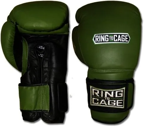 Vista 2 de Ring to Cage Guantes de combate de espuma MiM-Foam de 50 onzas, correa de seguridad para Muay Thai, MMA, kickboxing, boxeo (50 onzas)